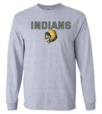 North Side High School INDIANS Print Logo Long Sleeve