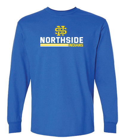 North Side High School INDIANS Logo Long Sleeve